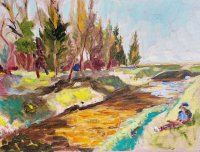 Plein Air Sketching at Mud Lake, Baileys Harbor, WI