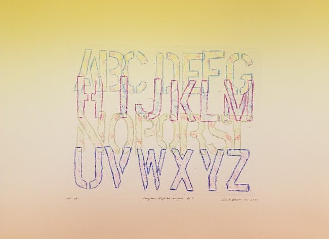 Compressed Alphabet Monoprint No. 11