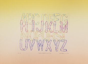Compressed Alphabet Monoprint No. 11