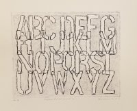 Compressed Alphabet Monoprint No. 8