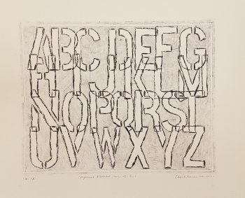 Compressed Alphabet Monoprint No. 8