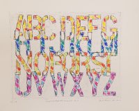 Compressed Alphabet Monoprint No. 9
