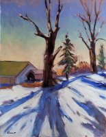 Winter Oaks at Driveway