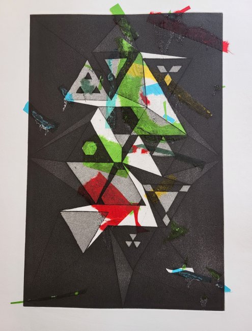 Triangles on Point with Chine Colle