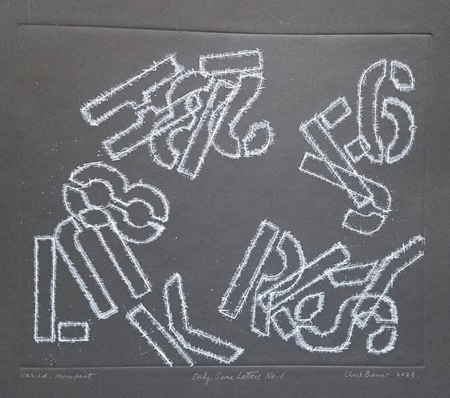 Only Some Letters on Black No. 1