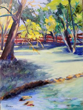 Red Fence Near the Milwaukee River