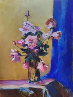 Eleven Roses in a Glass Vase
