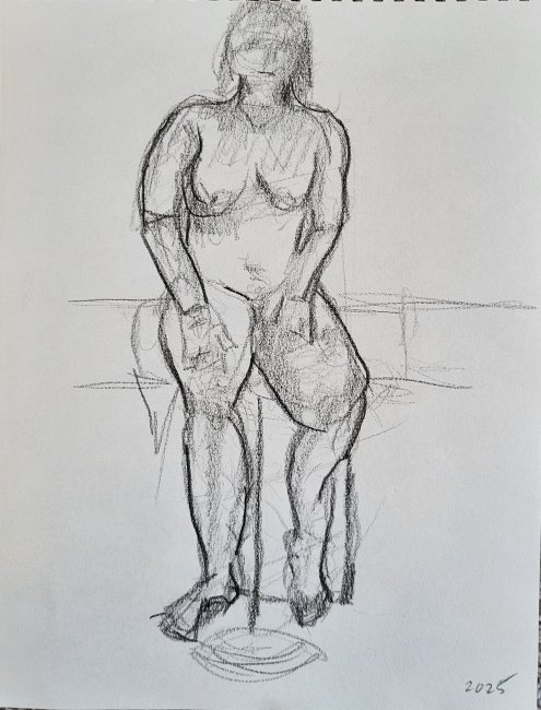 Seated Female Nude - Twenty minute pose
