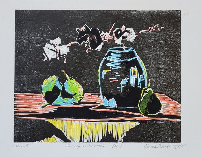 Still Life with Orchids and Pears