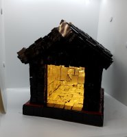 House with a Silver Lining - in blue light and illumined within