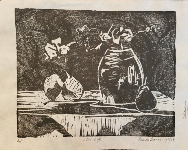 Still Life with White Orchids