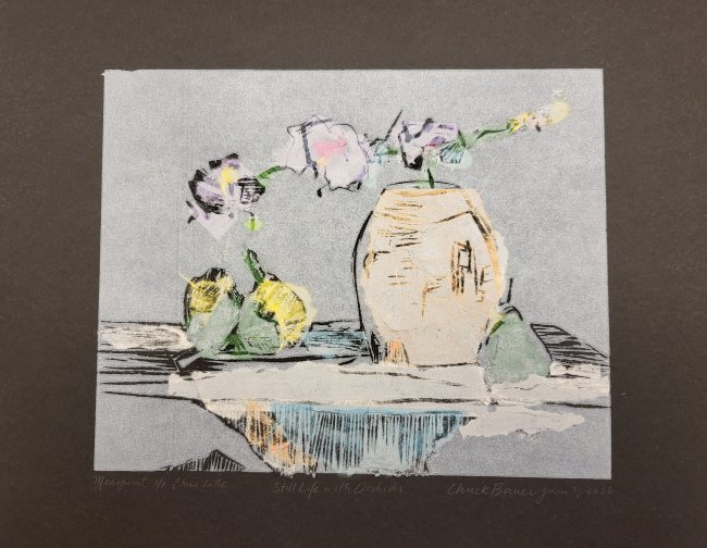 Still Life with White Orchids