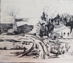 Blanchardville Drypoint with Two Bleeds