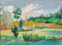 Front Yard with Foxtail Lilies