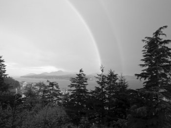 Rainbow view from studio