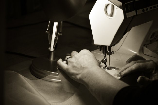 Stitching at machine